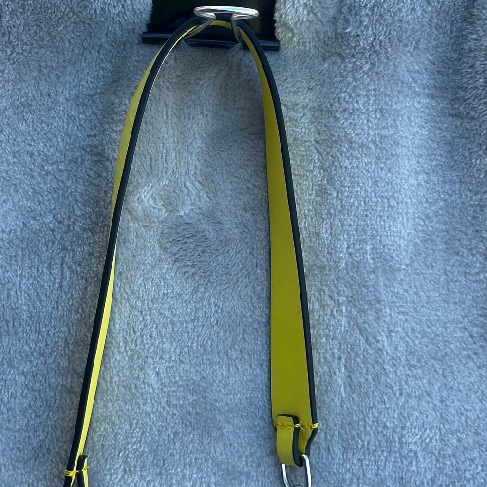 Rag & Bone Highlighter Yellow Atlas Crossbody Leather Bag Wallet Chain Strap 8" - Picture 11 of 16